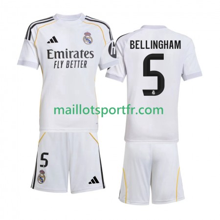 Maillot de Foot Real Madrid Jude Bellingham 5 Enfant Domicile 2025/26 Maillot de Foot Real Madrid Jude Bellingham 5 Enfant Domicile 2025/26